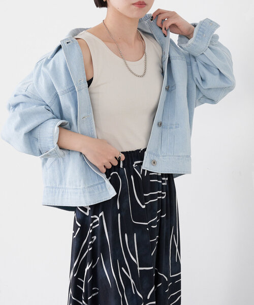 Jena espace merveilleux（ジェナ　エスパスメルヴェイユ）の「リブタンクトップ（キャミソール・レディース・ベージュ/ブラック/オフホワイト・FREE）」の13枚目の写真