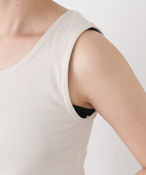 Jena espace merveilleux（ジェナ　エスパスメルヴェイユ）の「リブタンクトップ（キャミソール・レディース・ベージュ/ブラック/オフホワイト・FREE）」の19枚目の写真