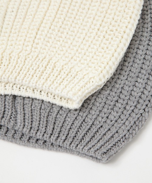 LAKOLE（ラコレ）の「ローゲージニットワッチ / 253054（ニットキャップ/ビーニー・レディース・オフホワイト/グレー/ブラック・FREE）」の8枚目の写真