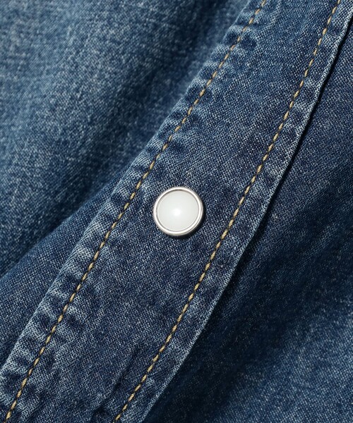 セール】【別注】REMI RELIEF / Indigo Cotton Linen Western Shirt