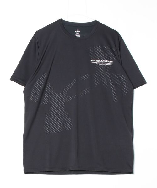 UNDER ARMOUR（アンダーアーマー）の「アンダーアーマー  UAテック エクストララージロゴ ショートスリーブ Tシャツ（Tシャツ/カットソー・メンズ・ブラック/ホワイト/ブルーグレー・LL/3L/S/M/L）」の2枚目の写真