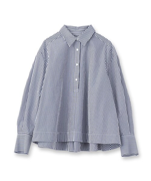 UNTITLED（アンタイトル）の「【体型カバー】タイプライター テントシャツ（シャツ/ブラウス・レディース・ライトブルー/ネイビー系2/オフホワイト・44/04/03/02/01/00/48）」の4枚目の写真