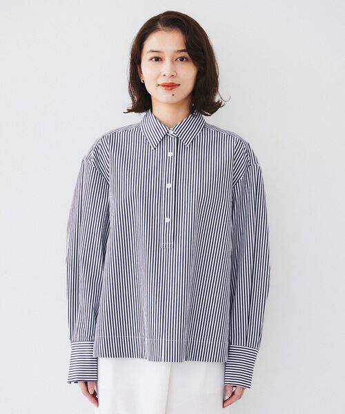 UNTITLED（アンタイトル）の「【体型カバー】タイプライター テントシャツ（シャツ/ブラウス・レディース・ライトブルー/ネイビー系2/オフホワイト・44/04/03/02/01/00/48）」の17枚目の写真