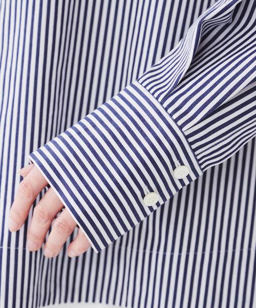 UNTITLED（アンタイトル）の「【体型カバー】タイプライター テントシャツ（シャツ/ブラウス・レディース・ライトブルー/ネイビー系2/オフホワイト・44/04/03/02/01/00/48）」の22枚目の写真