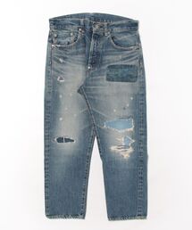 【8】【WHITE LINE（ホワイトライン）】ビンテージリペア加工デニムパンツ