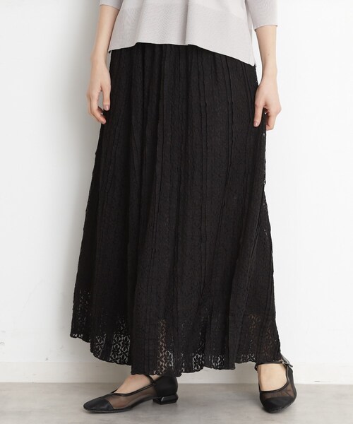 THE SHOP TK （ザ ショップ ティーケー ）の「レーススカート【洗える】（スカート・レディース・ブラック/オフホワイト・12/13）」の2枚目の写真