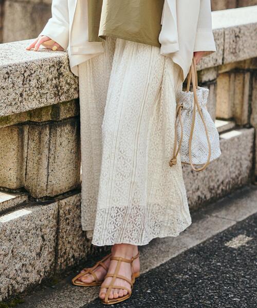 THE SHOP TK （ザ ショップ ティーケー ）の「レーススカート【洗える】（スカート・レディース・ブラック/オフホワイト・12/13）」の3枚目の写真