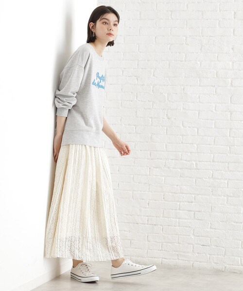 THE SHOP TK （ザ ショップ ティーケー ）の「レーススカート【洗える】（スカート・レディース・ブラック/オフホワイト・12/13）」の7枚目の写真