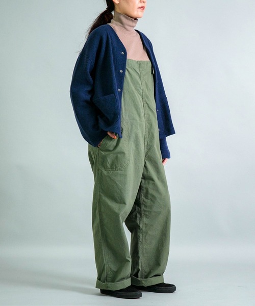 OMNIGOD（オムニゴッド）の「[ OMNIGOD womens / オムニゴッド ] 馬布 ハンギングパンツ（サロペット/オーバーオール・レディース・ベージュ/ブラック/オリーブ・FREE）」の7枚目の写真