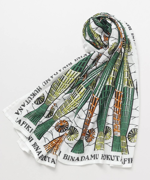 チャイハネ（チャイハネ）の「【チャイハネ】ラフィキUVパレオストール 巾着ポーチ付き（ストール/ショール・レディース・マスタード/グリーン/ブルー/ホワイト/オレンジ/ネイビー/ピンク/ターコイズブルー/レッド/ベージュ・FREE）」の16枚目の写真