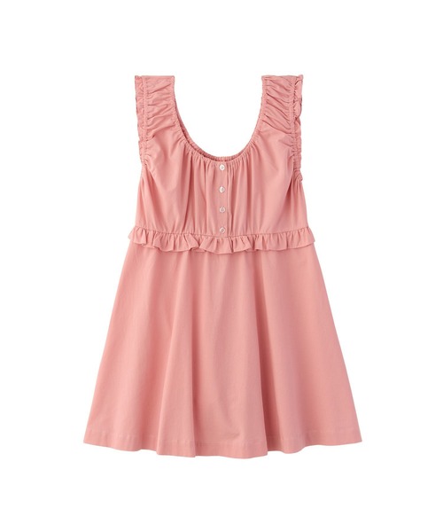 MILKFED.(ミルクフェド)の「RUFFLE GATHERED DRESS(ワンピース・レディース・ライトブルー/ライトピンク/ブラック・ONE SIZE)」の3枚目の写真