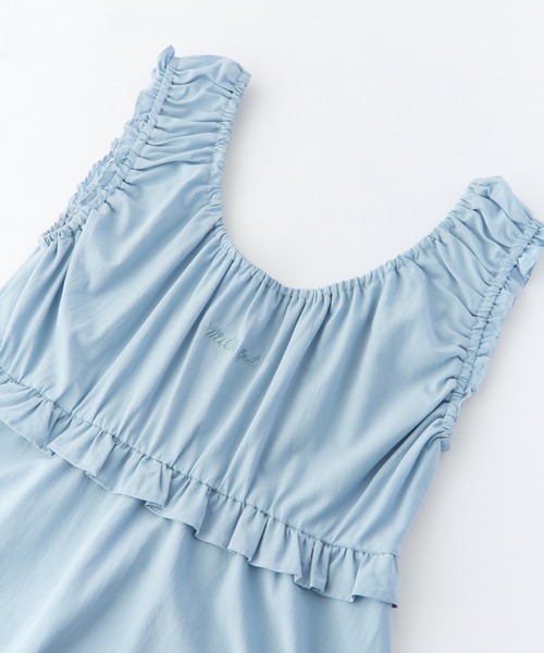 MILKFED.(ミルクフェド)の「RUFFLE GATHERED DRESS(ワンピース・レディース・ライトブルー/ライトピンク/ブラック・ONE SIZE)」の7枚目の写真