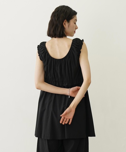 MILKFED.(ミルクフェド)の「RUFFLE GATHERED DRESS(ワンピース・レディース・ライトブルー/ライトピンク/ブラック・ONE SIZE)」の21枚目の写真