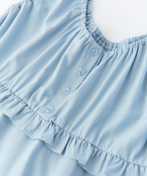 MILKFED.(ミルクフェド)の「RUFFLE GATHERED DRESS(ワンピース・レディース・ライトブルー/ライトピンク/ブラック・ONE SIZE)」の6枚目の写真
