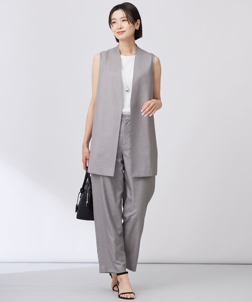 J.PRESS Ladies(J.プレス レディス)の「【セットアップ対応・洗える・UV加工・吸水速乾】OXIJEWELストレッチ ストレート パンツ(その他パンツ・レディース・ネイビー系/ライトグレー系/ベージュ系/シルバー系・XS/S)」の12枚目の写真