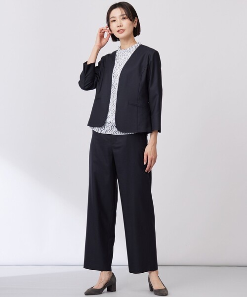 J.PRESS Ladies(J.プレス レディス)の「【セットアップ対応・洗える・UV加工・吸水速乾】OXIJEWELストレッチ ストレート パンツ(その他パンツ・レディース・ネイビー系/ライトグレー系/ベージュ系/シルバー系・XS/S)」の18枚目の写真