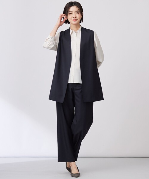 J.PRESS Ladies(J.プレス レディス)の「【セットアップ対応・洗える・UV加工・吸水速乾】OXIJEWELストレッチ ストレート パンツ(その他パンツ・レディース・ネイビー系/ライトグレー系/ベージュ系/シルバー系・XS/S)」の20枚目の写真