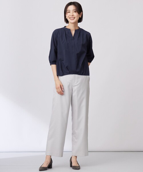 J.PRESS Ladies(J.プレス レディス)の「【セットアップ対応・洗える・UV加工・吸水速乾】OXIJEWELストレッチ ストレート パンツ(その他パンツ・レディース・ネイビー系/ライトグレー系/ベージュ系/シルバー系・XS/S)」の21枚目の写真
