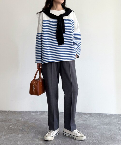 fredy emue（フレディエミュ）の「リネン混バイオツイルテーパードパンツ（その他パンツ・レディース・ネイビー/ベージュ/ラベンダー/ブラック・36/38）」の18枚目の写真