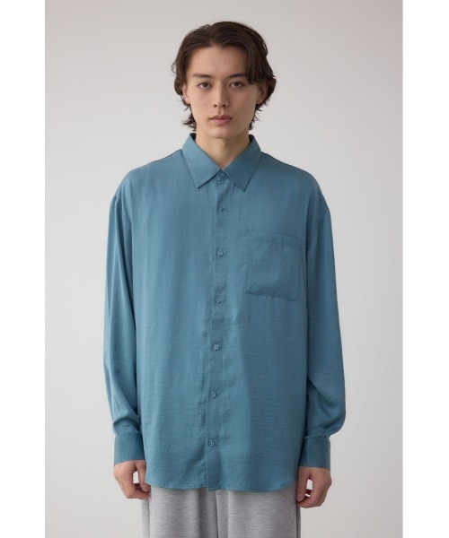 AZUL by moussy（アズールバイマウジー）の「リンクルシャドウシャツ（シャツ/ブラウス・メンズ・ホワイト/ライトブルー/ブラック/カーキ・MEDIUM/LARGE）」の12枚目の写真