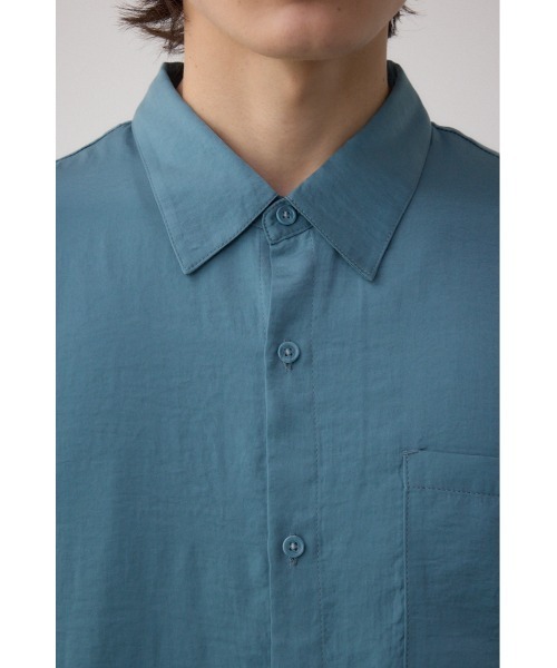 AZUL by moussy（アズールバイマウジー）の「リンクルシャドウシャツ（シャツ/ブラウス・メンズ・ホワイト/ライトブルー/ブラック/カーキ・MEDIUM/LARGE）」の7枚目の写真