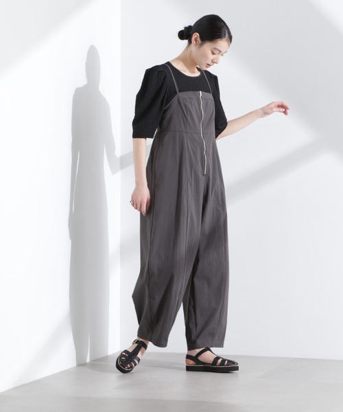 NANO universe（ナノユニバース）の「コクーンサロペット（サロペット/オーバーオール・レディース・ライトグレー/チャコール・S/M）」の6枚目の写真