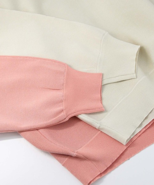 Gready Brilliant(グレディブリリアン)の「肩刺しゅうレースニット(ニット/セーター・レディース・アイボリー/コーラルピンク・38)」の16枚目の写真