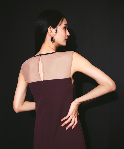 darial(ダリアル)の「【darial】2way tule bolelo dress 2点セット 2way チュール ボレロ ドレス お呼ばれ 結婚式 二次会 成人式 同窓会 セレモニードレス パーティドレス オケージョンドレス(ドレス・レディース・ベージュ×ブラック/パープル/チャコールグレー・L/M/S)」の15枚目の写真