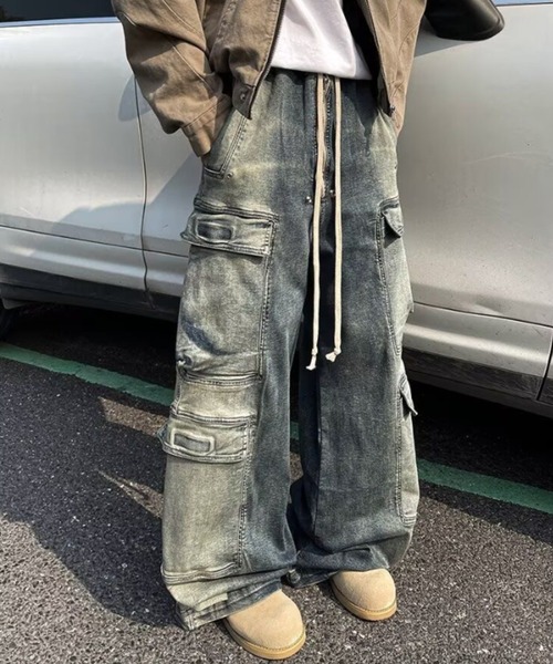 完売Auntie Rosa ミリタリーワイドフィットカーゴパンツ セール】ツイルワイドカーゴパンツ / サイズ展開あり（カーゴ