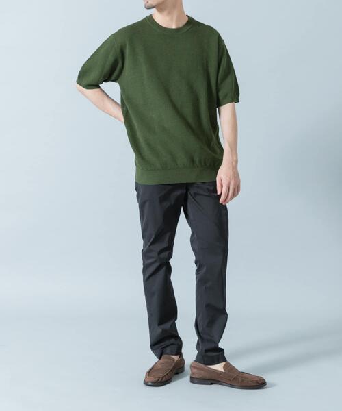 セール】『WEB限定』変形カノコ半袖クルーネックニット（ニット