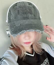 WEGO | WEGO/【25年春夏新作】トライバルロゴダメージピグメントキャップ(キャップ)