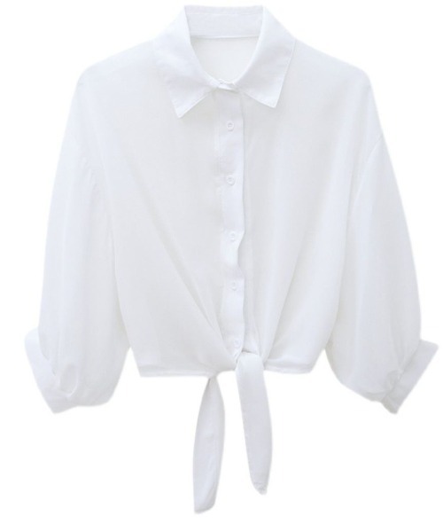 maison de LATIR(メゾンドラティール)の「透け感がトレンドの夏服UVカットシアーシャツ(シャツ/ブラウス・レディース・ブラック/ホワイト/グリーン/パープル・ONESIZE)」の8枚目の写真