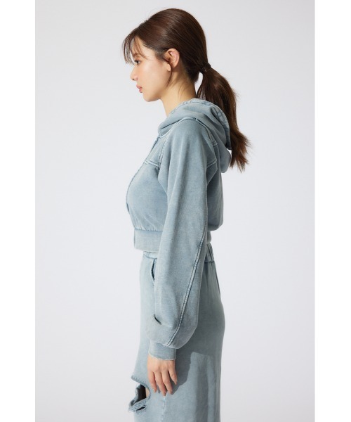 rienda - coco 中古 リエンダ rienda レディース パーカー M 薄緑×白 バイカラー 中古 レディース リエンダ rienda パーカー M 薄緑×白 バイ