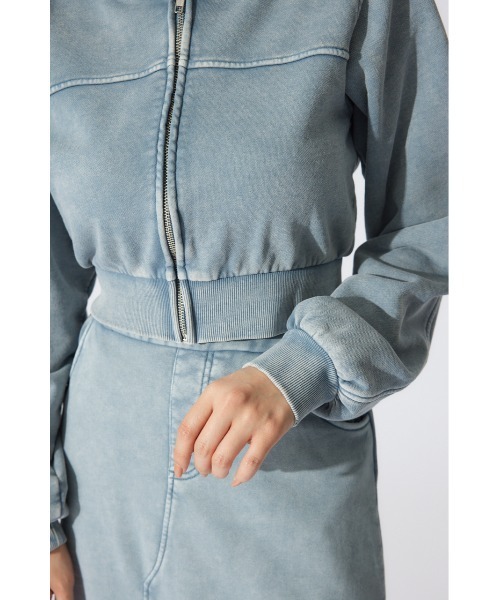 rienda(リエンダ)の「フードジップブルゾン 春服 パーカー スウェット トレーナー フーディー 秋服 ジップパーカー(パーカー・レディース・ブルー/ブラウン・FREE)」の18枚目の写真