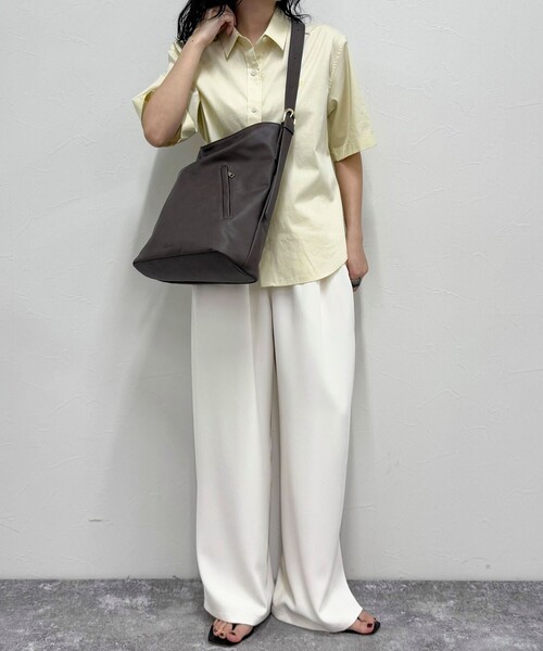 fredy emue（フレディエミュ）の「【maison vert /メゾンヴェール】アウトポケワンハンドルトートバッグ（ショルダーバッグ・レディース・アイボリー/ブラック/ブラウン・FREE）」の11枚目の写真