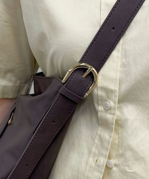 fredy emue（フレディエミュ）の「【maison vert /メゾンヴェール】アウトポケワンハンドルトートバッグ（ショルダーバッグ・レディース・アイボリー/ブラック/ブラウン・FREE）」の12枚目の写真