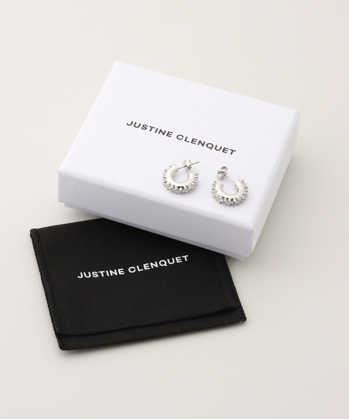 JUSTINE CLENQUET(ジュスティーヌクランケ)の「【JUSTINE CLENQUET/ジャスティーヌ クランケ】NINA SMALL EARRINGS:ピアス(両耳)(ピアス(両耳用)・レディース・シルバー・FREE)」の5枚目の写真