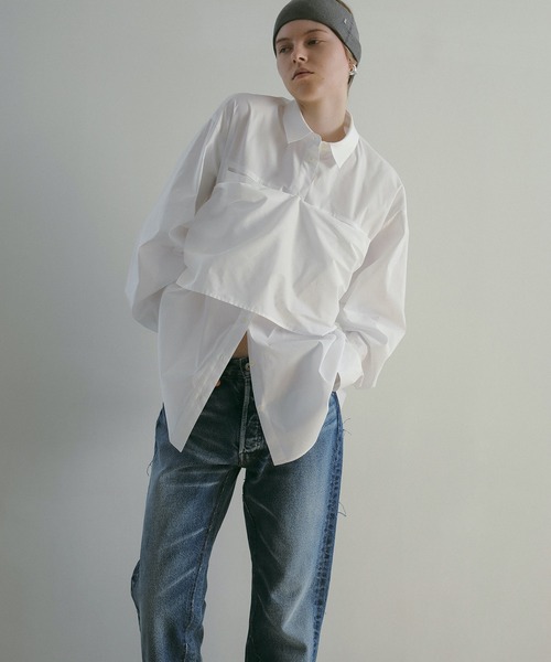 MANOF（マノフ）の「MULTIWAY SHIRTS（シャツ/ブラウス・レディース・ホワイト/ベージュ/ブルー・S/M）」の9枚目の写真