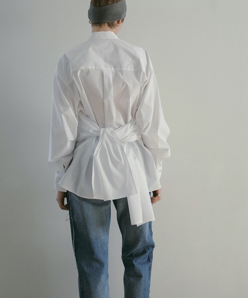 MANOF（マノフ）の「MULTIWAY SHIRTS（シャツ/ブラウス・レディース・ホワイト/ベージュ/ブルー・S/M）」の11枚目の写真