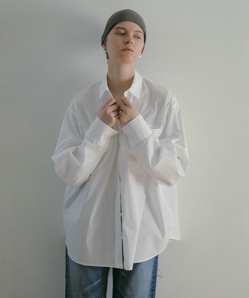 MANOF（マノフ）の「MULTIWAY SHIRTS（シャツ/ブラウス・レディース・ホワイト/ベージュ/ブルー・S/M）」の13枚目の写真