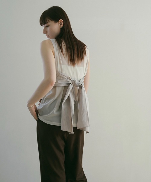 MANOF（マノフ）の「MULTIWAY SHIRTS（シャツ/ブラウス・レディース・ホワイト/ベージュ/ブルー・S/M）」の20枚目の写真