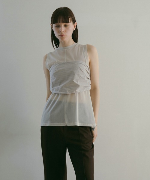 MANOF（マノフ）の「MULTIWAY SHIRTS（シャツ/ブラウス・レディース・ホワイト/ベージュ/ブルー・S/M）」の19枚目の写真