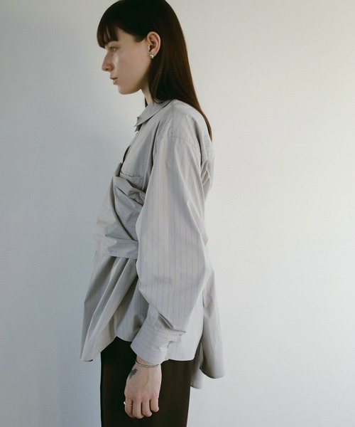 MANOF（マノフ）の「MULTIWAY SHIRTS（シャツ/ブラウス・レディース・ホワイト/ベージュ/ブルー・S/M）」の17枚目の写真