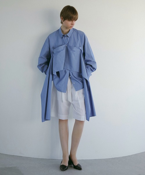 MANOF（マノフ）の「MULTIWAY SHIRTS（シャツ/ブラウス・レディース・ホワイト/ベージュ/ブルー・S/M）」の21枚目の写真