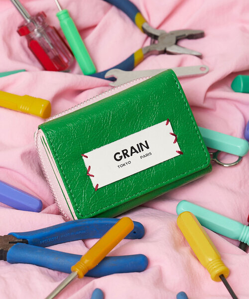美品✨️【GRAIN/グレイン】三つ折りバイカラーウォレット GRAIN/グレイン】三つ折りバイカラーウォレット（財布）｜GRAIN