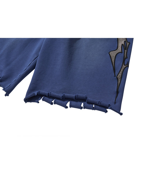 LIBERE（リベーレ）の「LIBERE リベーレ / LOGO SWEAT HALF PANTS ワイドシルエットスウェットハーフパンツ / 251302-251303（その他パンツ・メンズ・ブルー系その他/ブラック・LARGE/MEDIUM/SMALL）」の9枚目の写真