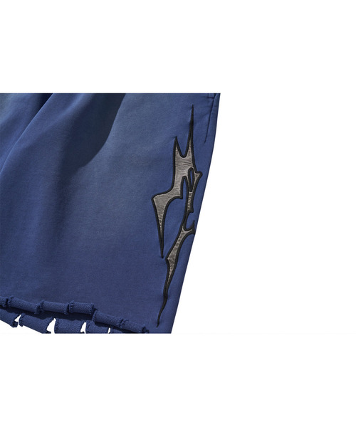 LIBERE（リベーレ）の「LIBERE リベーレ / LOGO SWEAT HALF PANTS ワイドシルエットスウェットハーフパンツ / 251302-251303（その他パンツ・メンズ・ブルー系その他/ブラック・LARGE/MEDIUM/SMALL）」の8枚目の写真