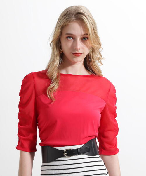 ピンキー&ダイアン 半袖カットソー　3点セット セール】◇シアードッキングシャーリングカットソー（Tシャツ