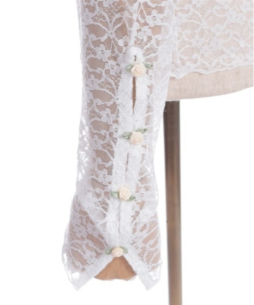 axes femme（アクシーズファム）の「プチローズレーストップス（Tシャツ/カットソー・レディース・ブラック/ホワイト/クリーム・FREE）」の13枚目の写真