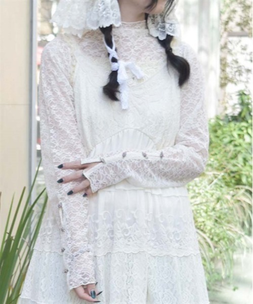プチローズレーストップス（Tシャツ/カットソー）｜axes femme